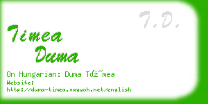 timea duma business card